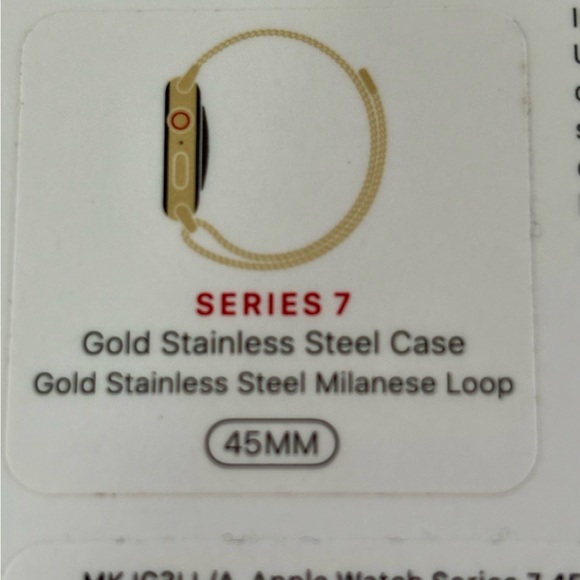 Apple Series 7 Gold Stainless Steel 45mm Watch Milanese Band 🌷 - Picture 13 of 15